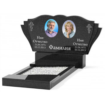 Памятник из гранита горизонтальный для двоих KP-20501